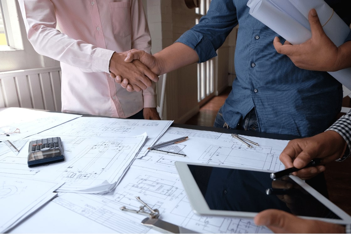 Contractors reviewing our monthly takeoff packages to streamline construction bidding process. Save up to 60% on in-house estimator expenses, empowering competitive bidding for enhanced project acquisition rates